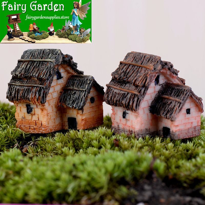Moss Fairy Garden Micro Landscape Miniature Garden Fairy Garden Decoration Fairy Garden Accessories 6Style Thatched Cottage House Resin Small House Original Arts and Crafts ZakkaWind Moss Fairy Garden Micro Landscape Miniature Garden Fairy Garden Decoration Fairy Garden Accessories 6Style Thatched Cottage House Resin Small House Original Arts And Crafts Zakkawind