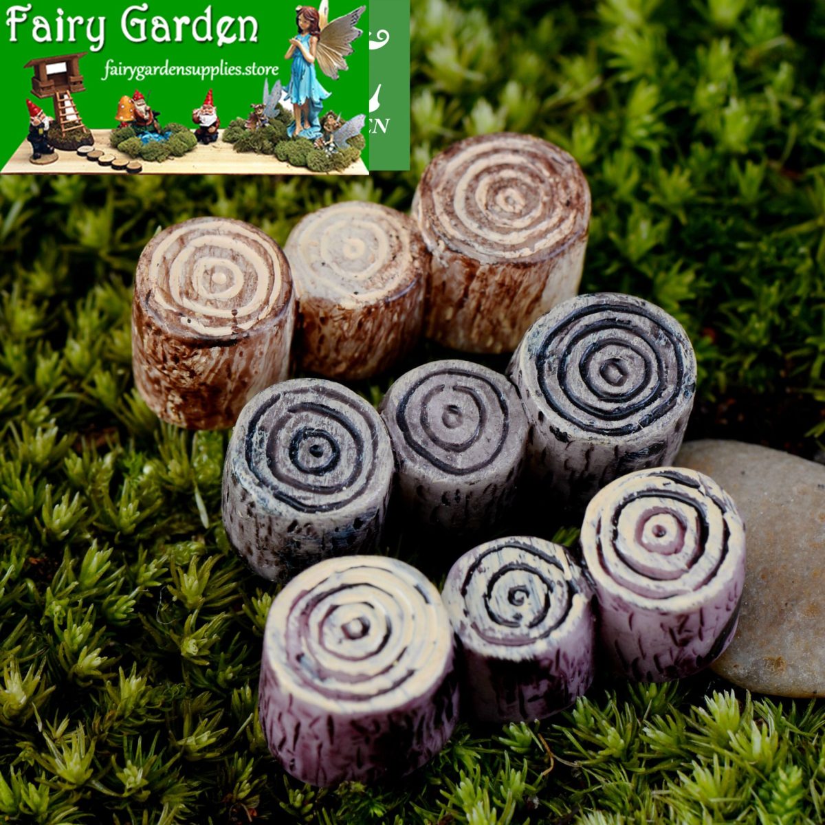 Kits Wood Pile Pier Stub Pier Small Bridge Mini Fairy Garden Accessories Supplies Micro Landscape Miniature Garden Pot Bonsai Fairy Garden Decoration Resin Arts And Crafts Room Decor Resin Stump