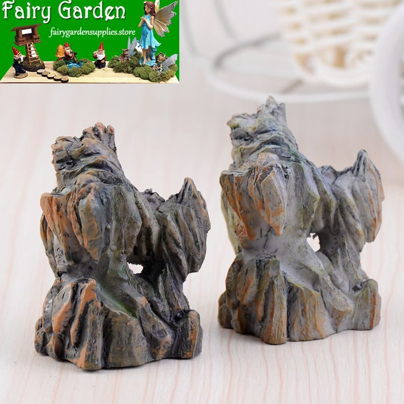 Moss Fairy Garden Rockery Resin Mountain Micro Landscape Miniature Garden Ecology Bottle Gardens Rockery Desktop Fleshy Pot Decorate