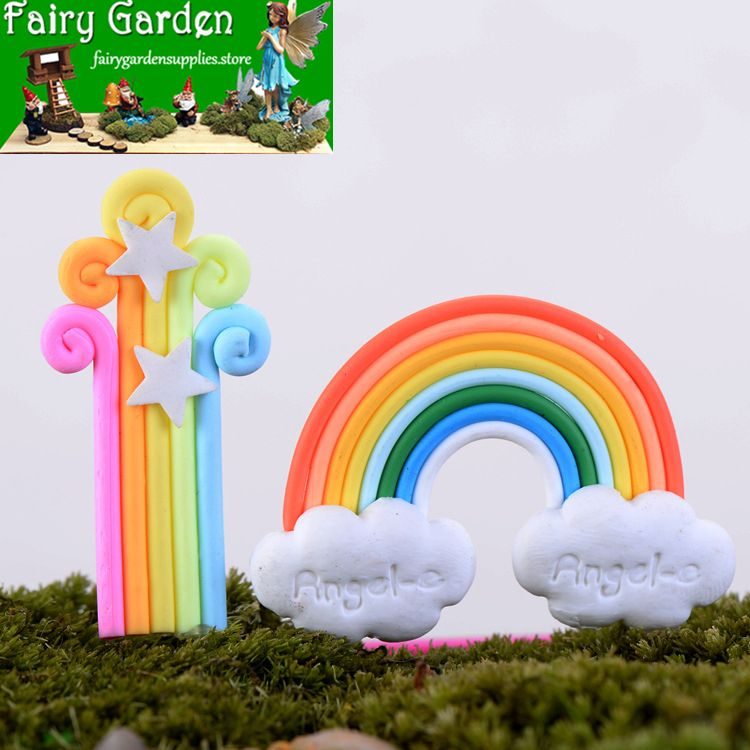Polymer Clay Rainbow Flaky Clouds Stars Rainbow Pinkycolor Polymer Clay Fairy Garden Ornament Fairy Garden Micro Landscape Miniature Garden Ecology Bottle Fairy Garden Decoration Fairy Garden Accessories Fairy Garden Accessories Polymer Clay Rainbow Flaky Clouds Stars Rainbow Pinkycolor Polymer Clay Fairy Garden Ornament Fairy Garden Micro Landscape Miniature Garden Ecology Bottle Fairy Garden Decoration Fairy Garden Accessories Fairy Garden Accessories