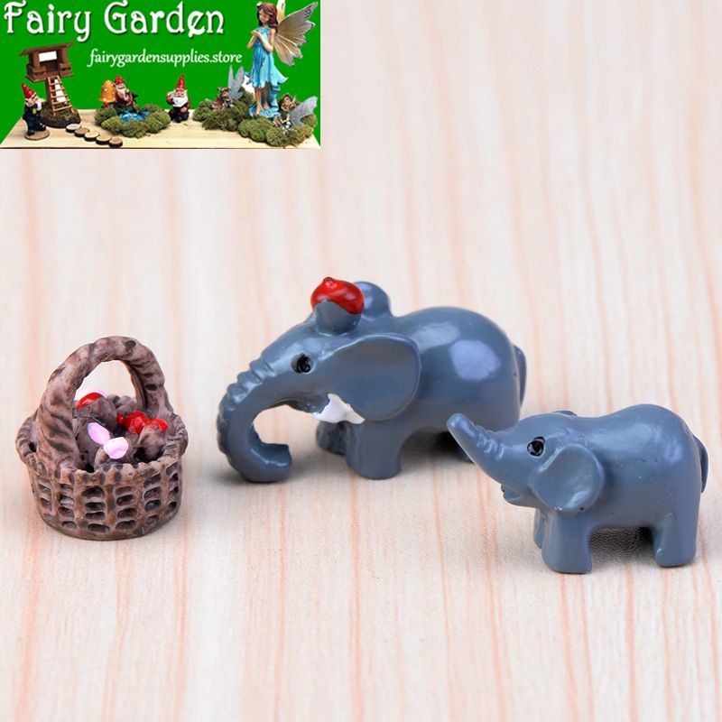 Small Dog Small Pig Cartoon Animal Three-piece Doll Original Fairy Garden Micro Landscape Miniature Garden Small Fairy Garden Decoration Fairy Garden Accessories Resin Arts And Crafts