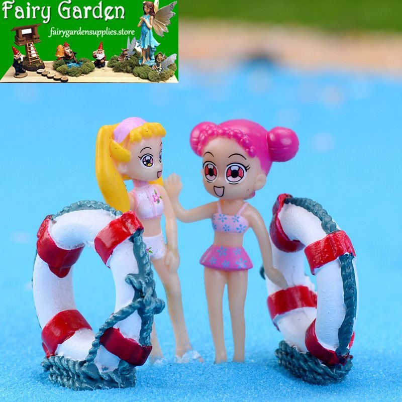 Fairy Garden Micro Landscape Miniature Garden Original Green Plants Gift Mediterranean Sea Style Big Swim Ring Swimming Ring Decorate Fairy Garden Decoration Fairy Garden Accessories