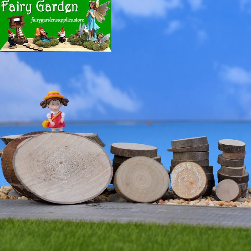Terrariums Fairy Garden Decoration Fairy Garden Accessories Pedestal Small Round Log Round Log Solid Wood Moss Fairy Garden Micro Landscape Miniature Garden Fairy Garden Ornament Lumps Wood
