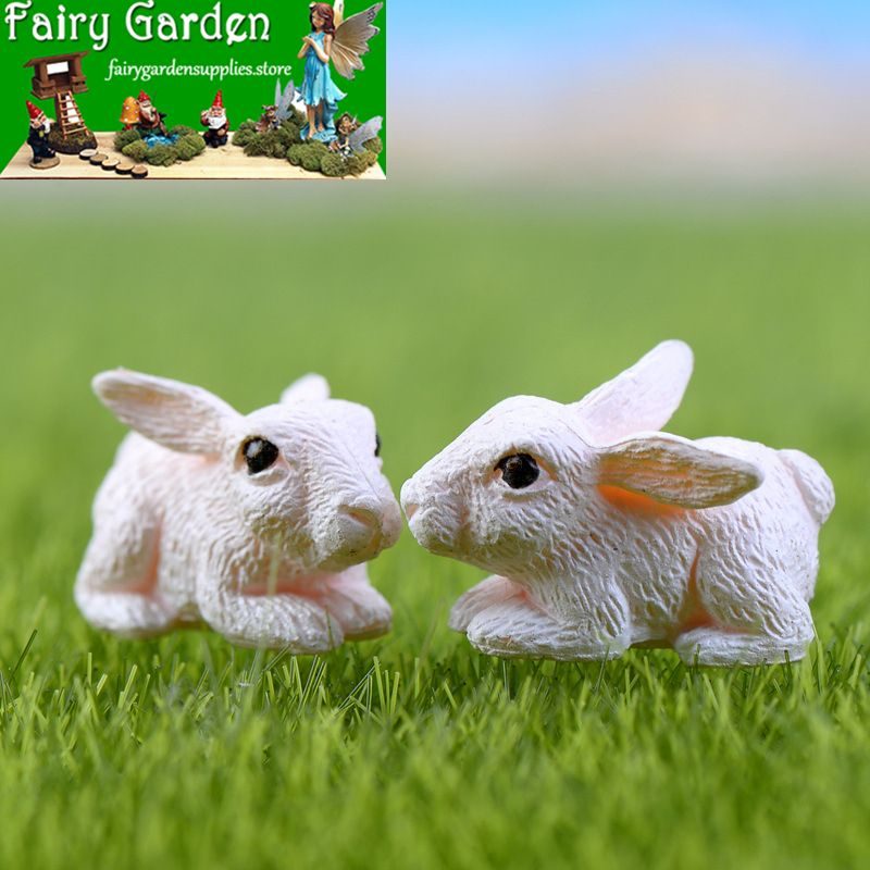 Mini Fairy Garden Supplies Animals Pot Bonsai Fairy Garden Decoration Terrariums Fairy Garden Kits Accessories Lovely Small White Rabbit Bunnies Darling Doll Comic Bunnies Mini Fairy Garden Supplies Animals Pot Bonsai Fairy Garden Decoration Terrariums Fairy Garden Kits Accessories Lovely Small White Rabbit Bunnies Darling Doll Comic Bunnies