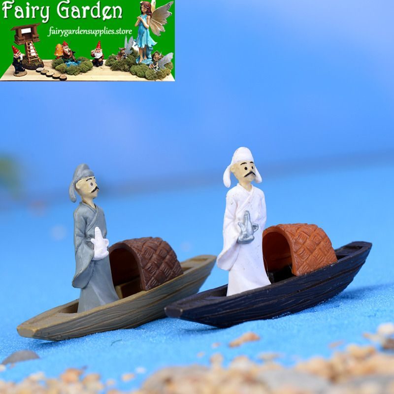 Moss Fairy Garden Micro Landscape Miniature Garden Decorate Fairy Garden Decoration Fairy Garden Accessories Emulational Small Boat White Cartoon Fairy Garden Decoration Fairy Garden Accessories Fleshyaquarium Landscaping Accessories