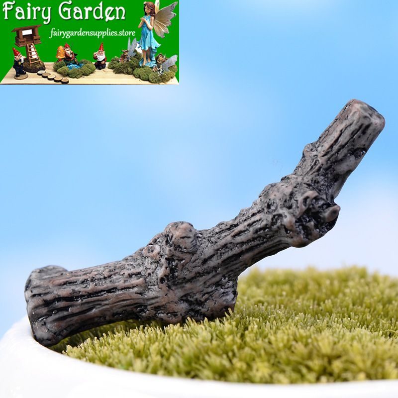Mini Fairy Garden Supplies Resin Branch Micro Landscape Miniature Garden Pot Bonsai Fairy Garden Ornament Emulational Branch Mini Withered Branch Diy Assemble Small Fairy Garden Decoration Terrariums Stump Fairy Garden Accessories Toys