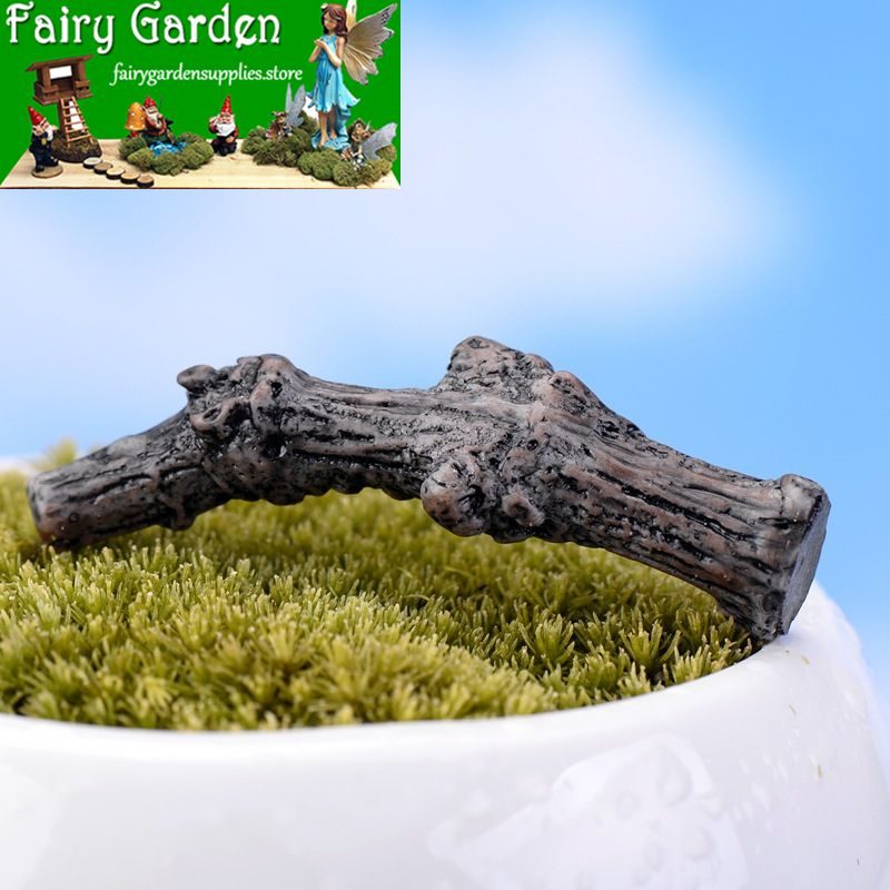 Mini Fairy Garden Supplies Resin Branch Micro Landscape Miniature Garden Pot Bonsai Fairy Garden Ornament Emulational Branch Mini Withered Branch Diy Assemble Small Fairy Garden Decoration Terrariums Stump Fairy Garden Accessories Toys