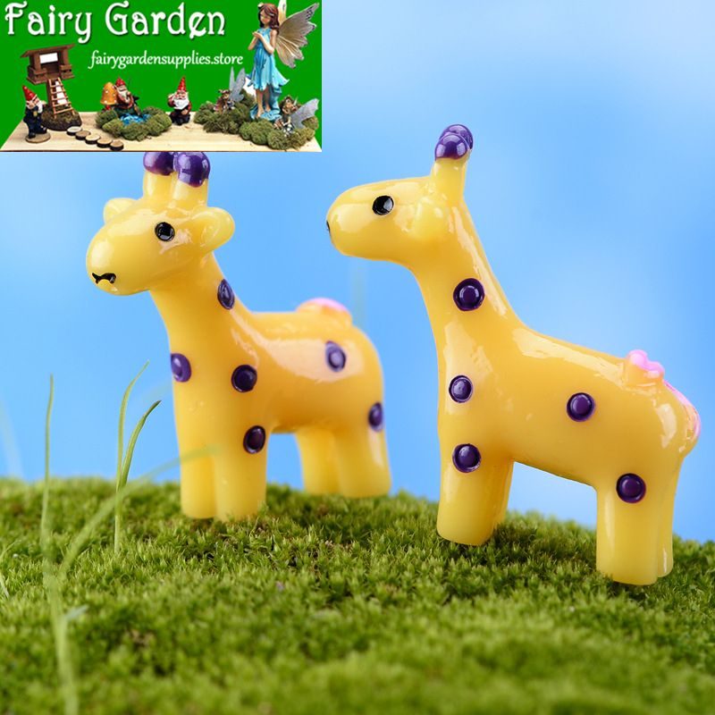 Moss Fairy Garden Micro Landscape Miniature Garden Fairy Garden Decoration Fairy Garden Accessories Adorable Version Cartoon Lovely Yellowcurly Tail Plum Blossom Deer Diyassemble Fairy Garden Decoration Fairy Garden Accessories Wholesale