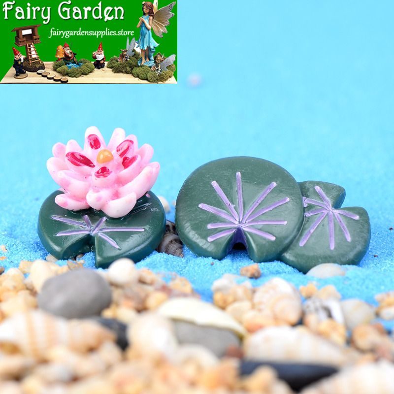 Moss Fairy Garden Lotus Micro Landscape Miniature Garden Decorate Terrariums Fairy Garden Decoration Pot Bonsai Fairy Garden Accessories Lotus Leaf Small Flower Diy Material Wholesale Resin Plants