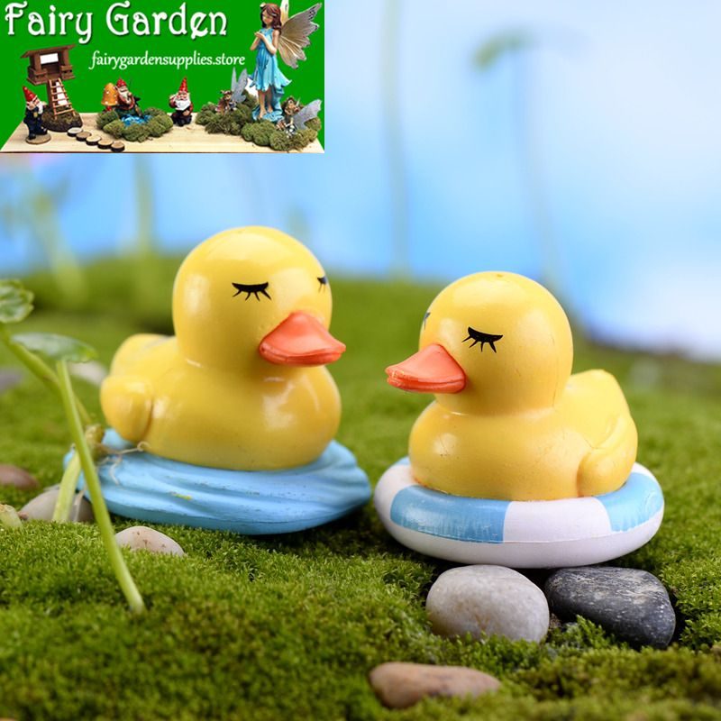 Mini Fairy Garden Animals Pot Bonsai Micro Landscape Miniature Garden Terrariums Fairy Garden Decoration Wholesale Fairy Garden Accessories Supplies Dabble Small Yellow Duck Doll