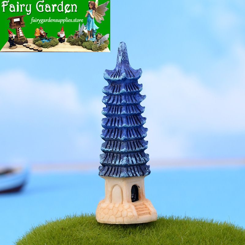 Moss Fairy Garden Micro Landscape Miniature Garden Ecology Bottle Fairy Garden Ornament Resin Fairy Garden Decoration Fairy Garden Accessories Lighting Pagoda Diyassemble Fairy Garden Decoration Fairy Garden Accessories