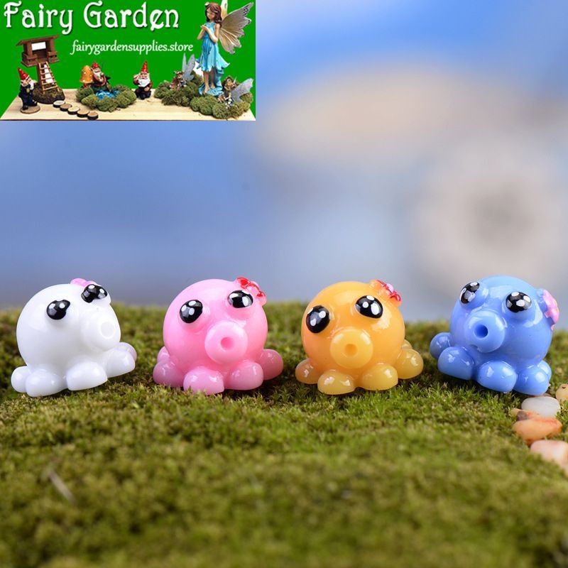 Moss Fairy Garden Micro Landscape Miniature Garden Fairy Garden Ornament Mini Small Octopus Doll Diyassemble Toys Fairy Garden Decoration Fairy Garden Accessories