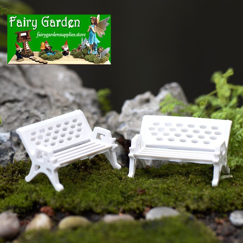 Bonsai White Benches Park Chairs Terrariums Fairy Garden Micro Landscape Miniature Garden Ecology Bottle Fairy Garden Accessories Decorate Material Small Fairy Garden Decoration Bonsai White Benches Park Chairs Terrariums Fairy Garden Micro Landscape Miniature Garden Ecology Bottle Fairy Garden Accessories Decorate Material Small Fairy Garden Decoration