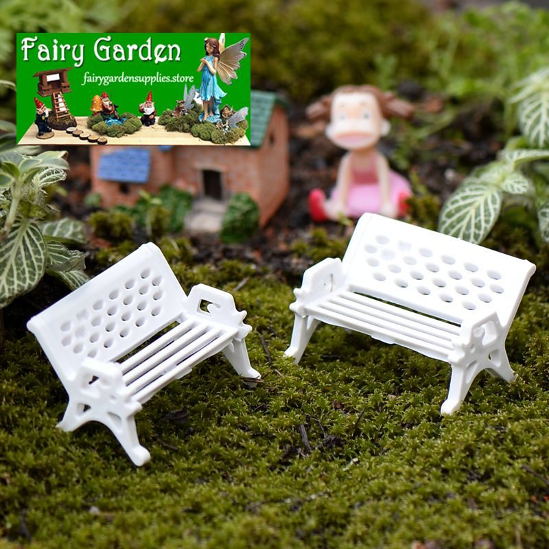 Bonsai White Benches Park Chairs Terrariums Fairy Garden Micro Landscape Miniature Garden Ecology Bottle Fairy Garden Accessories Decorate Material Small Fairy Garden Decoration Bonsai White Benches Park Chairs Terrariums Fairy Garden Micro Landscape Miniature Garden Ecology Bottle Fairy Garden Accessories Decorate Material Small Fairy Garden Decoration