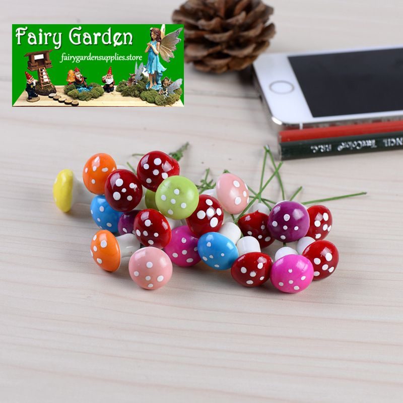 Artificial Plant Ornament Foam Mushroom Fairy Garden Micro Landscape Miniature Garden Pot Bonsai Fairy Garden Decoration Fairy Garden Accessories Multicolour Mushroom