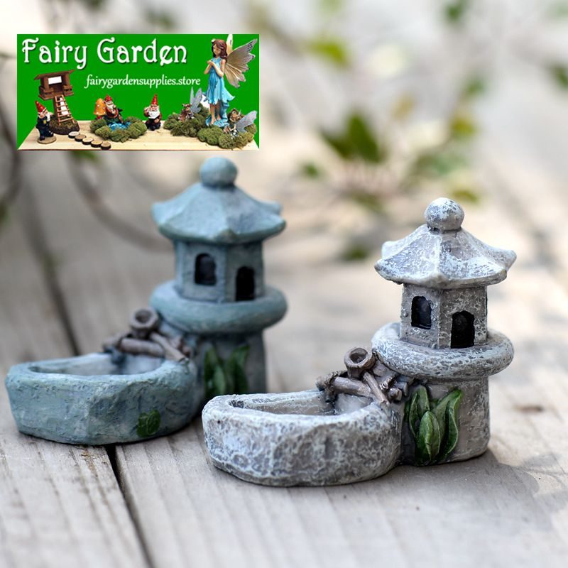 Container Moss Fairy Garden Building Micro Landscape Miniature Garden Fairy Garden Ornament Succulent Plants Pot Bonsai Fairy Garden Decoration Cheap Fairy Garden Accessories Toy Figurine Pool Tower Diy Ideas