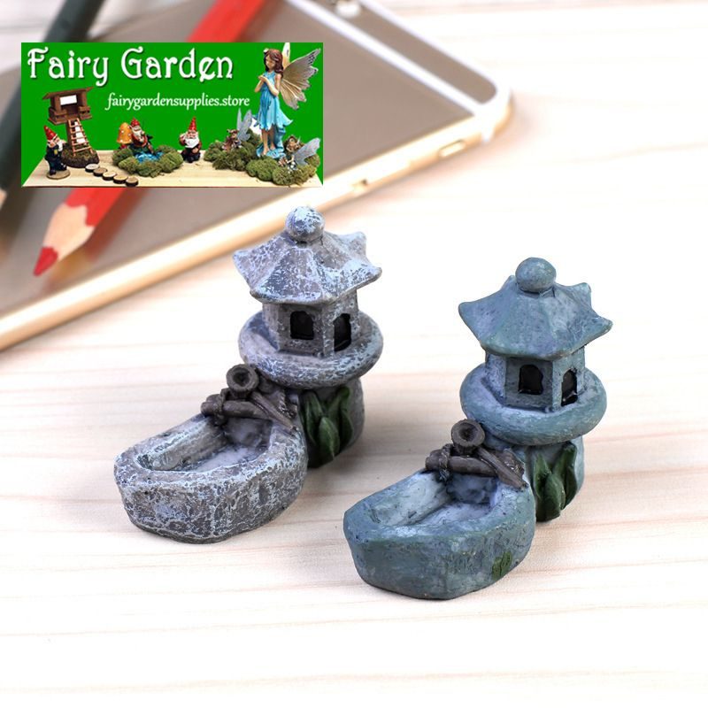 Container Moss Fairy Garden Building Micro Landscape Miniature Garden Fairy Garden Ornament Succulent Plants Pot Bonsai Fairy Garden Decoration Cheap Fairy Garden Accessories Toy Figurine Pool Tower Diy Ideas