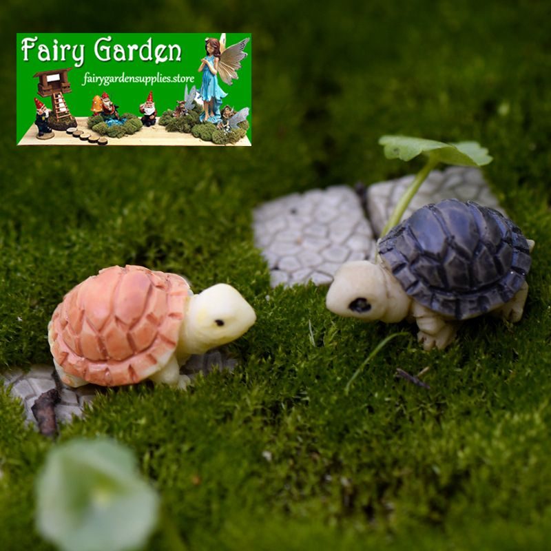 Mini Fairy Garden Tortoise Miniature Fairy Garden Decoration Doll House Micro Landscape Decoration Miniatures Succulentterrarium Fairy Garden Sea Turtle Aquarium Accessories