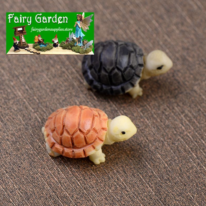Mini Fairy Garden Tortoise Miniature Fairy Garden Decoration Doll House Micro Landscape Decoration Miniatures Succulentterrarium Fairy Garden Sea Turtle Aquarium Accessories