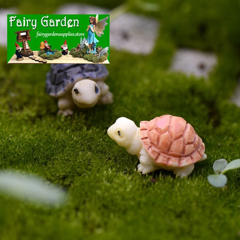 Mini Fairy Garden Tortoise Miniature Fairy Garden Decoration Doll House Micro Landscape Decoration Miniatures Succulentterrarium Fairy Garden Sea Turtle Aquarium Accessories
