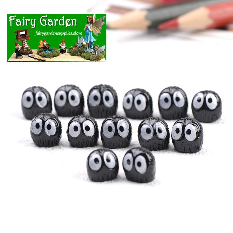 Mini Fairy Garden Pot Bonsai Micro Landscape Miniature Garden Decorate Hayao Miyazaki Black Small Black Elves Aquarium Fairy Garden Decoration Terrariums Fairy Garden Accessories Diy Material Wholesale