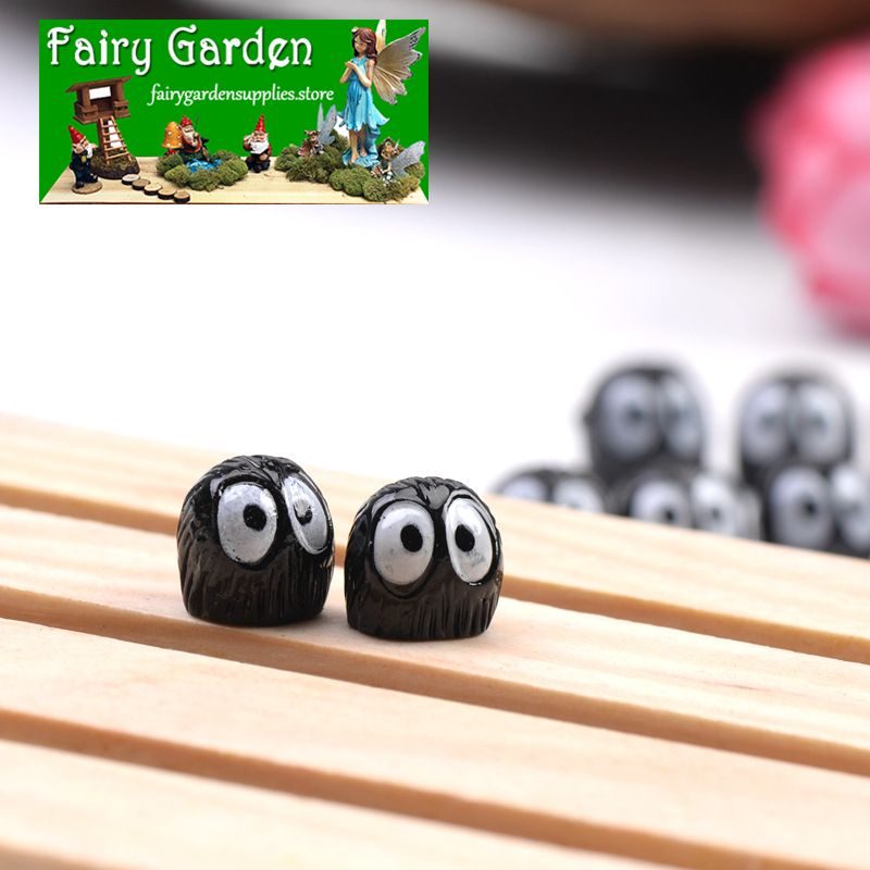 Mini Fairy Garden Pot Bonsai Micro Landscape Miniature Garden Decorate Hayao Miyazaki Black Small Black Elves Aquarium Fairy Garden Decoration Terrariums Fairy Garden Accessories Diy Material Wholesale