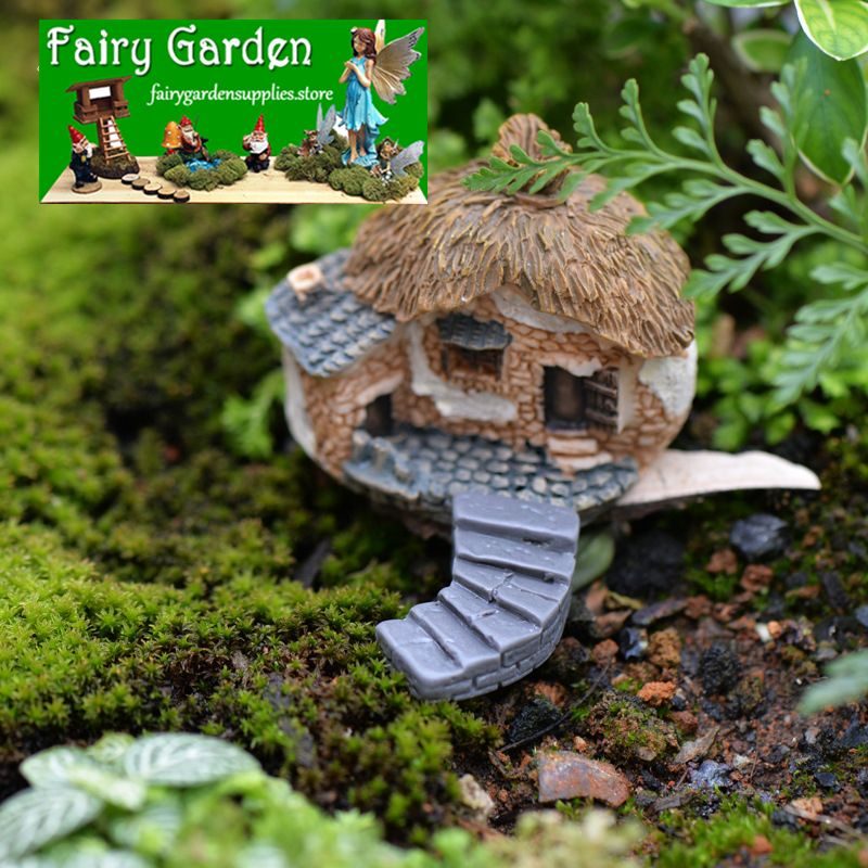 Mini Cute Resin Crafts Fairy Garden Stone Steps Micro Landscape Miniature Garden Fairy Garden Decoration Terrariums Fairy Garden Accessories Bonsai Small Ladder Stone Landscaping Decorate Diy Material Resin Craft