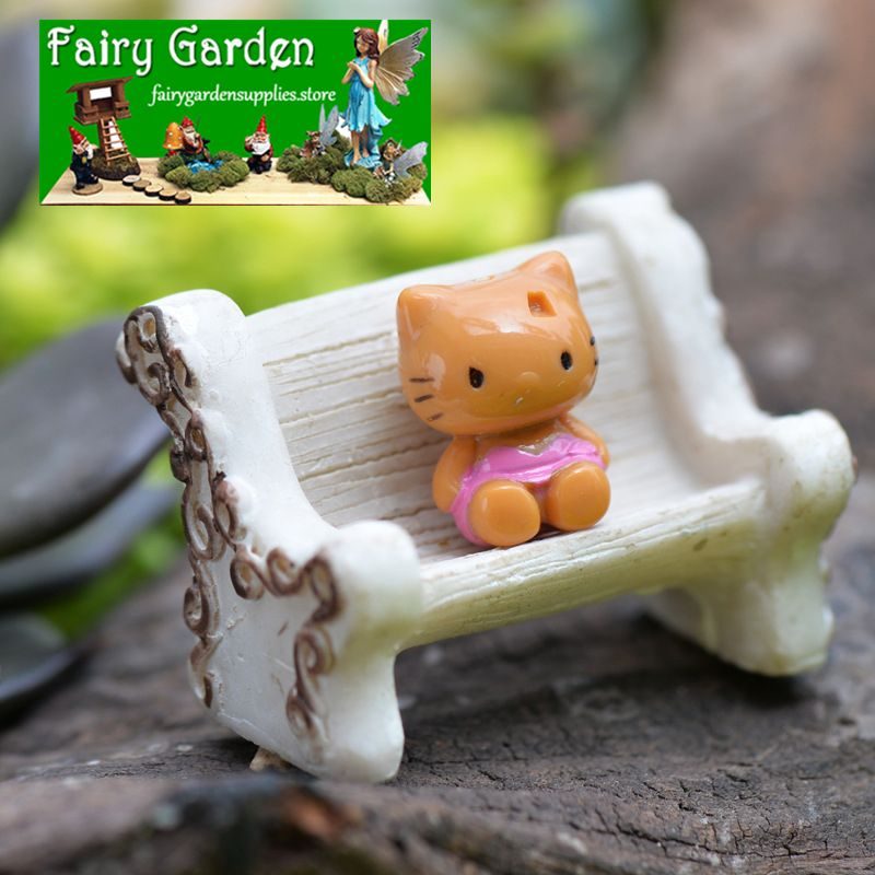 Resin White Flower Chair Shot Stage Property Fairy Garden Micro Landscape Miniature Garden Fairy Garden Decoration Fairy Garden Accessories Resin Arts And Crafts Fairy Garden Ornament