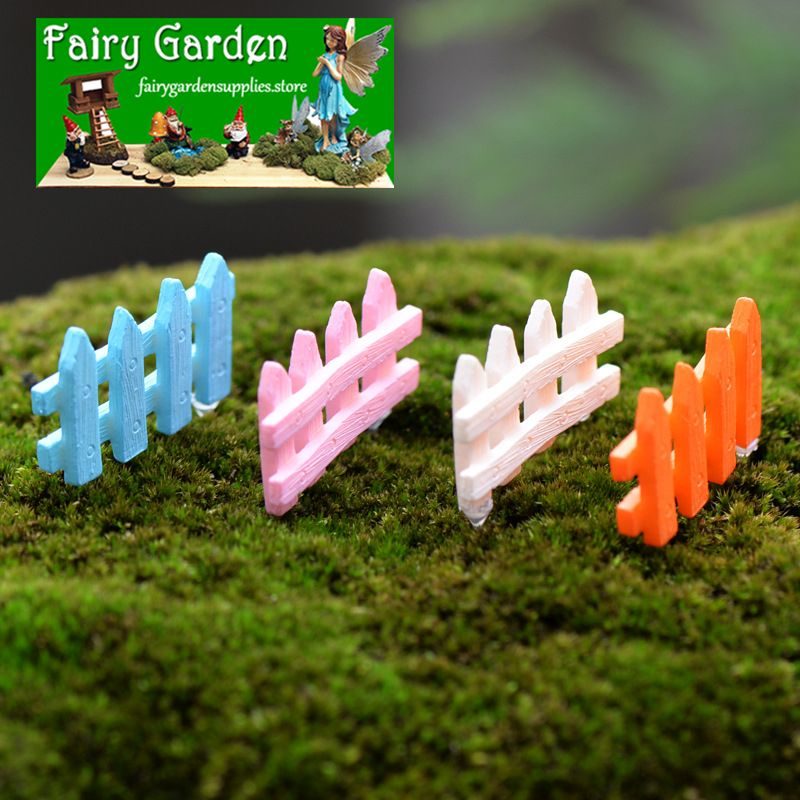 Terrariums Fairy Garden Fence Aquarium Micro Landscape Barrier 4Color Fence Diy Material Fairy Garden Decoration Fairy Garden Accessories