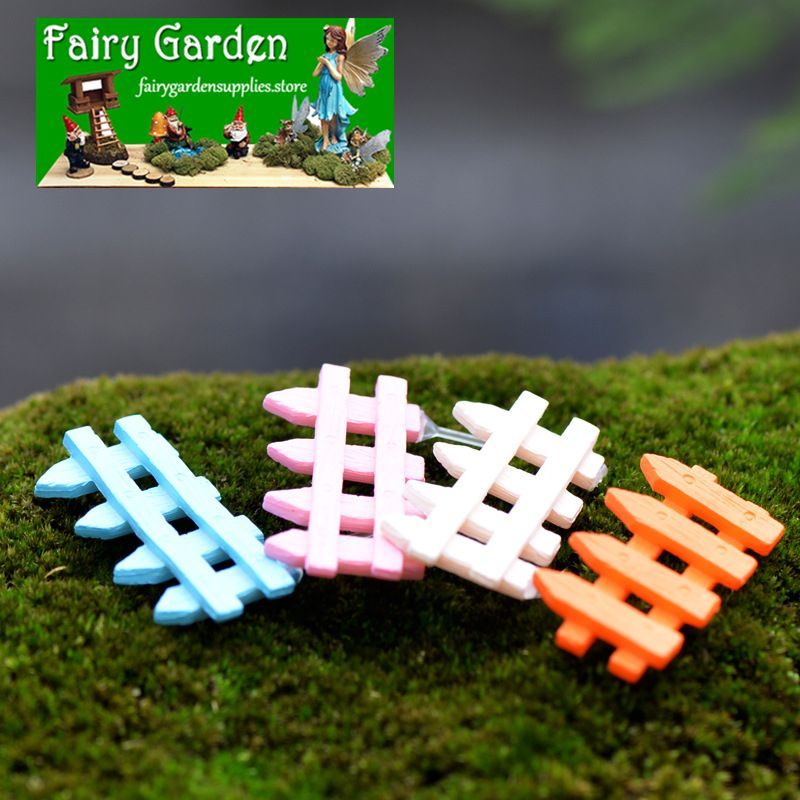 Terrariums Fairy Garden Fence Aquarium Micro Landscape Barrier 4Color Fence Diy Material Fairy Garden Decoration Fairy Garden Accessories