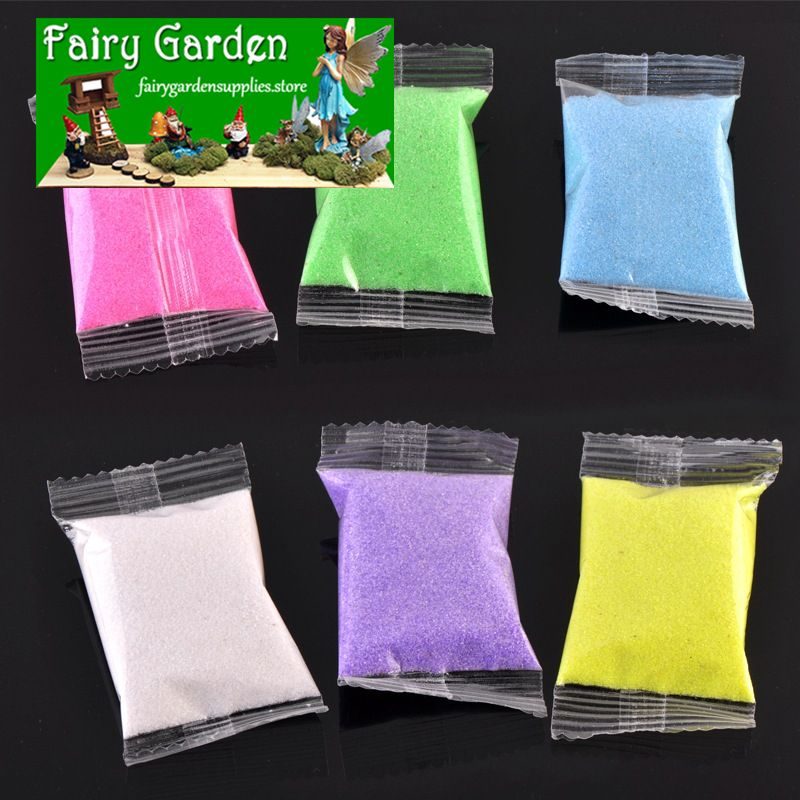 Micro Landscape Sand Blue Sand White Sand Stone River Sea Fairy Garden Supplies Micro Landscape Miniature Garden Ecology Bottle Landscaping Sand Children Sand Small Bonsai Pot Fairy Garden Accessories