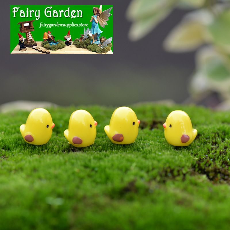Moss Fairy Garden Micro Landscape Miniature Garden Decorate Fairy Garden Decoration Fairy Garden Accessories Landscaping Cartoon Mini Yellowsmall Chicken Fleshyaccessories