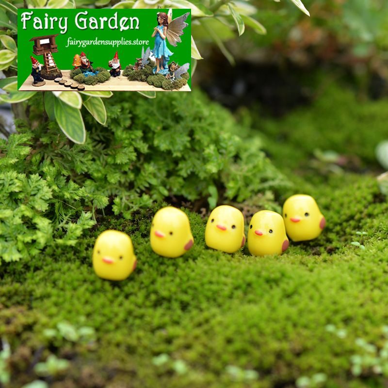 Moss Fairy Garden Micro Landscape Miniature Garden Decorate Fairy Garden Decoration Fairy Garden Accessories Landscaping Cartoon Mini Yellowsmall Chicken Fleshyaccessories