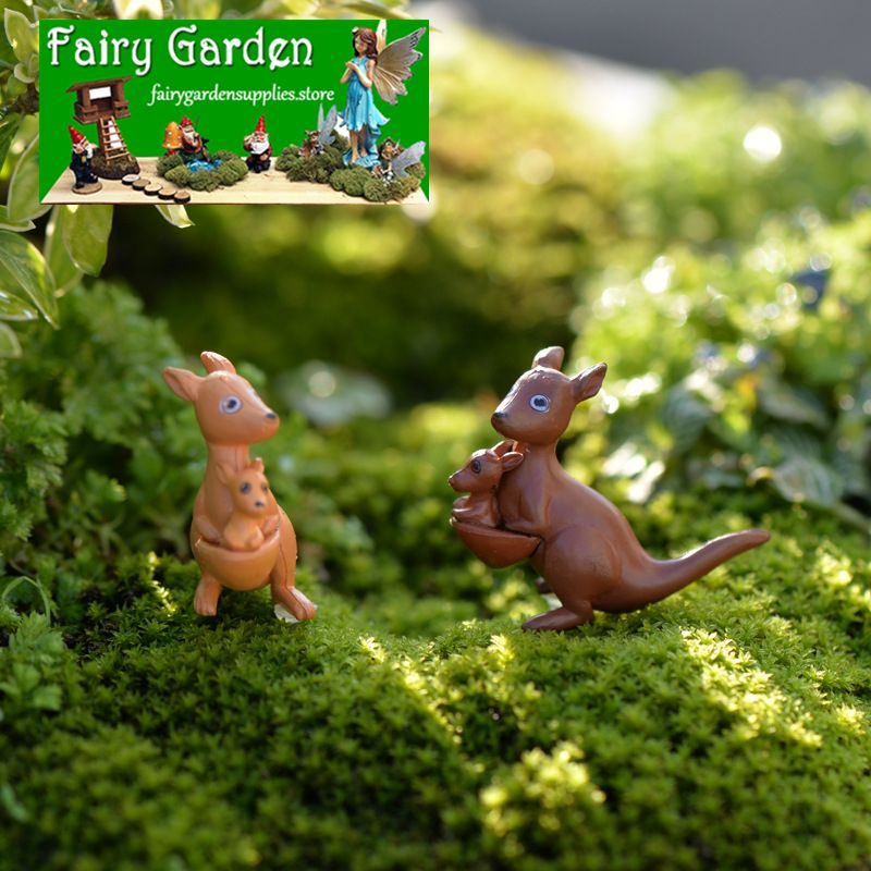 Pot Bonsai Cheap Fairy Garden Accessories Wild Animal Little Kangaroo Model Ornaments Cute Small Animal Statue Similation Resin Craft Home Car Decoration Succulent Plants Home Decor Doll