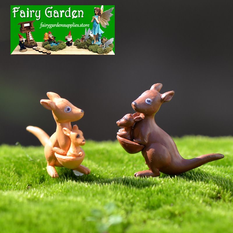 Pot Bonsai Cheap Fairy Garden Accessories Wild Animal Little Kangaroo Model Ornaments Cute Small Animal Statue Similation Resin Craft Home Car Decoration Succulent Plants Home Decor Doll