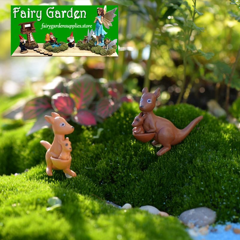 Pot Bonsai Cheap Fairy Garden Accessories Wild Animal Little Kangaroo Model Ornaments Cute Small Animal Statue Similation Resin Craft Home Car Decoration Succulent Plants Home Decor Doll