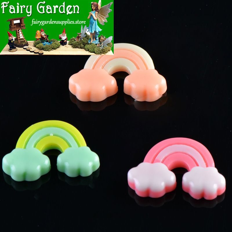 Lovely Three-colour Rainbow Pink color Rainbow Miniature Fairy Garden Decoration Terrariums Fairy Garden Accessories Material Resin Bonsai Fairy Garden Ornament Lovely Three-colour Rainbow Pink Color Rainbow Miniature Fairy Garden Decoration Terrariums Fairy Garden Accessories Material Resin Bonsai Fairy Garden Ornament