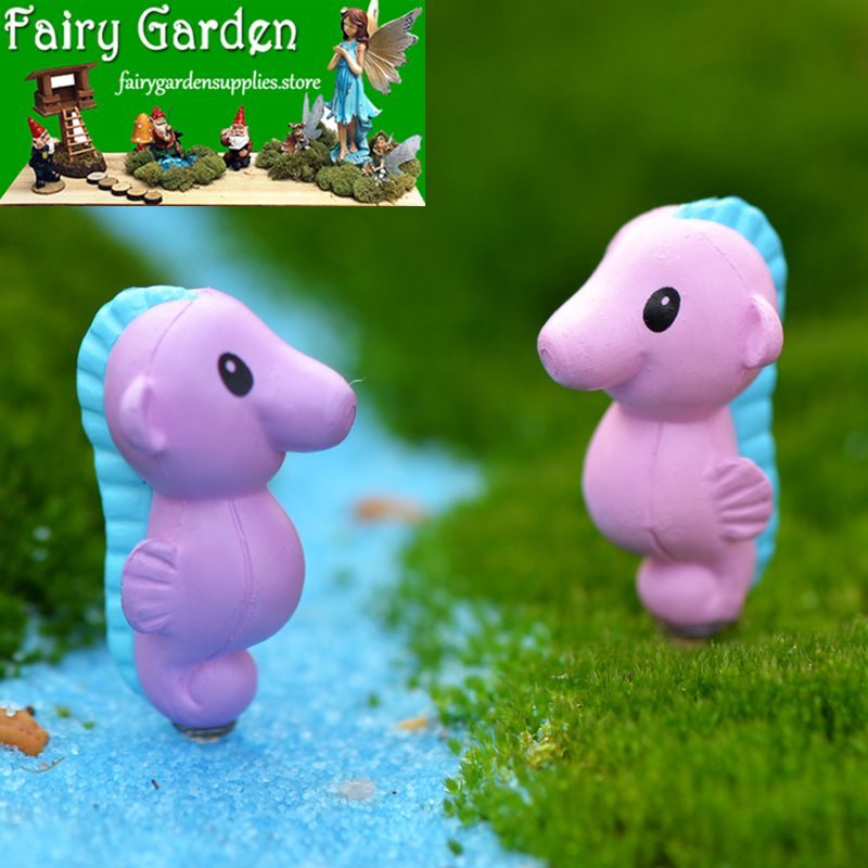 Pot Bonsai Fairy Garden Micro Landscape Miniature Garden Blue Hippocampi Craftwork Terrariums Fairy Garden Decoration Aquarium Wholesale Fairy Garden Accessories Supplies