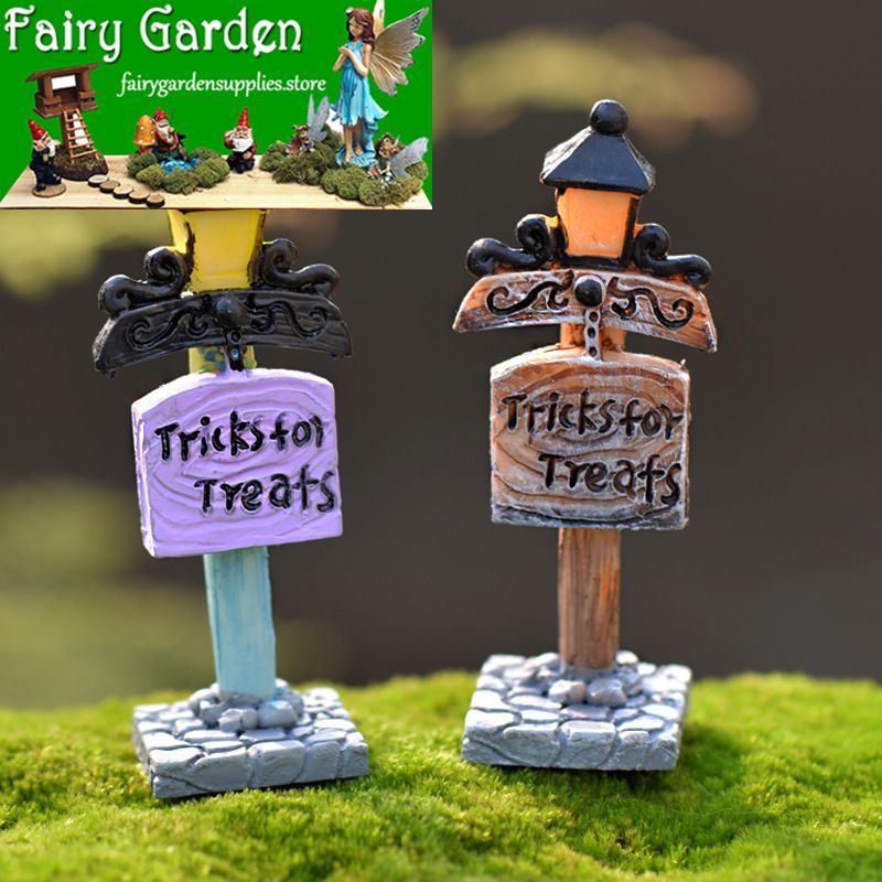 Moss Fairy Garden Micro Landscape Miniature Garden Resin Craftwork Succulent Plants Fairy Garden Decoration Fairy Garden Accessories Street Lamp Signpost Small Fairy Garden Decoration Fairy Garden Accessories Diymaterial