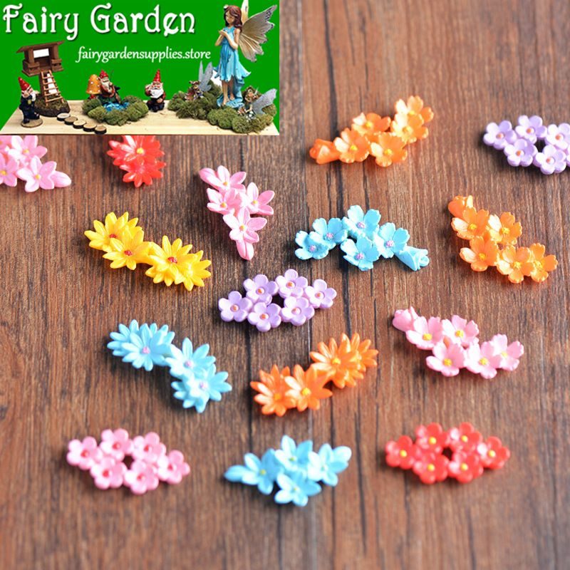 Pot Bonsai Color Small Flower Emulational Flower Fairy Garden Micro Landscape Miniature Garden Indoor Fairy Garden Decoration Diy Landscaping Terrariums Fairy Garden Accessories Fairy Garden Ornament