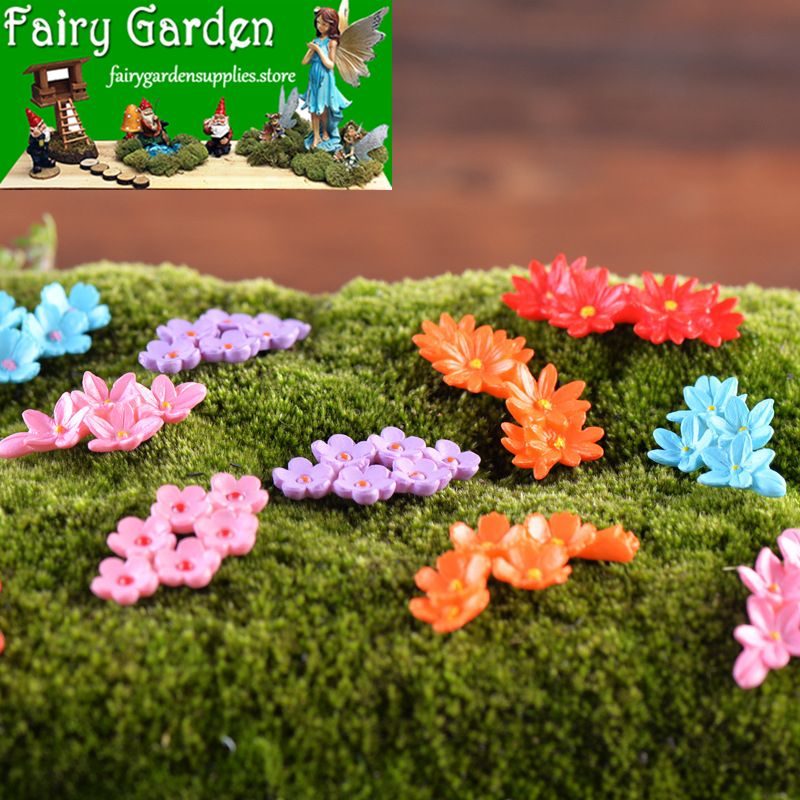 Pot Bonsai Color Small Flower Emulational Flower Fairy Garden Micro Landscape Miniature Garden Indoor Fairy Garden Decoration Diy Landscaping Terrariums Fairy Garden Accessories Fairy Garden Ornament