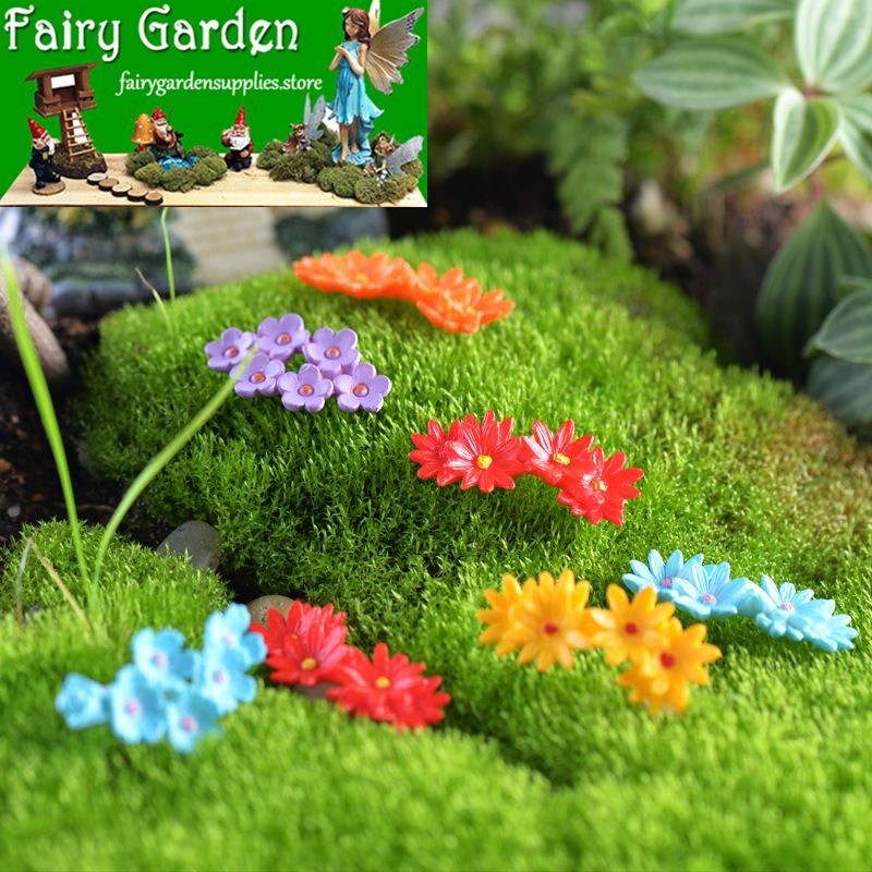 Pot Bonsai Color Small Flower Emulational Flower Fairy Garden Micro Landscape Miniature Garden Indoor Fairy Garden Decoration Diy Landscaping Terrariums Fairy Garden Accessories Fairy Garden Ornament