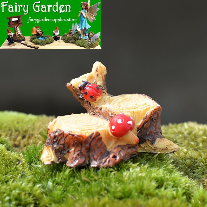 Indoor Succulent Mini Fairy Garden Stump Decoration Terrariums Fairy Garden Accessories Supplies Small Mushroom Ladybug Stub Stump Resin Stake Original Craftwork Pot Bonsai Micro Landscape Miniature Garden Plants Figurine Indoor Succulent Mini Fairy Garden Stump Decoration Terrariums Fairy Garden Accessories Supplies Small Mushroom Ladybug Stub Stump Resin Stake Original Craftwork Pot Bonsai Micro Landscape Miniature Garden Plants Figurine