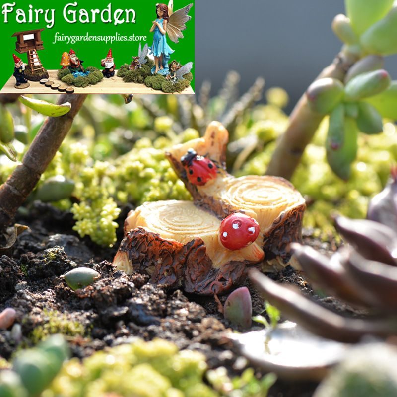 Indoor Succulent Mini Fairy Garden Stump Decoration Terrariums Fairy Garden Accessories Supplies Small Mushroom Ladybug Stub Stump Resin Stake Original Craftwork Pot Bonsai Micro Landscape Miniature Garden Plants Figurine Indoor Succulent Mini Fairy Garden Stump Decoration Terrariums Fairy Garden Accessories Supplies Small Mushroom Ladybug Stub Stump Resin Stake Original Craftwork Pot Bonsai Micro Landscape Miniature Garden Plants Figurine