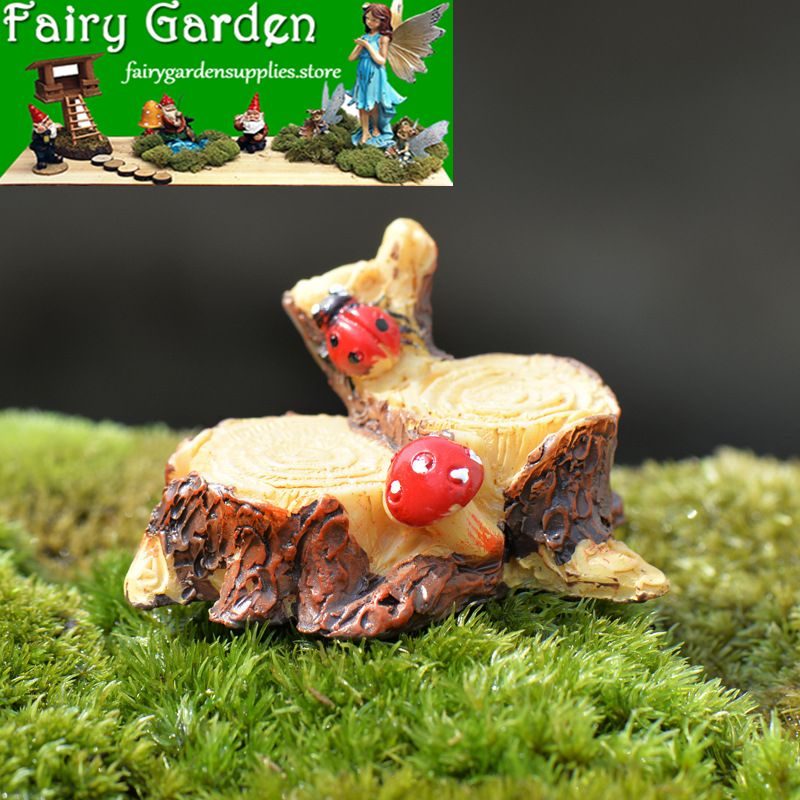 Indoor Succulent Mini Fairy Garden Stump Decoration Terrariums Fairy Garden Accessories Supplies Small Mushroom Ladybug Stub Stump Resin Stake Original Craftwork Pot Bonsai Micro Landscape Miniature Garden Plants Figurine Indoor Succulent Mini Fairy Garden Stump Decoration Terrariums Fairy Garden Accessories Supplies Small Mushroom Ladybug Stub Stump Resin Stake Original Craftwork Pot Bonsai Micro Landscape Miniature Garden Plants Figurine