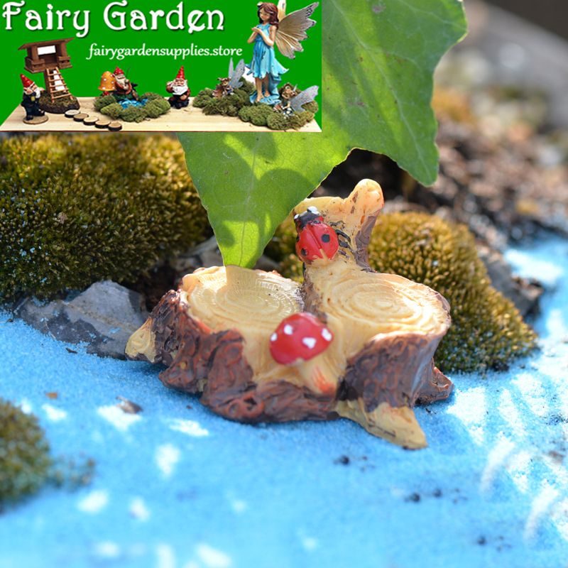 Indoor Succulent Mini Fairy Garden Stump Decoration Terrariums Fairy Garden Accessories Supplies Small Mushroom Ladybug Stub Stump Resin Stake Original Craftwork Pot Bonsai Micro Landscape Miniature Garden Plants Figurine Indoor Succulent Mini Fairy Garden Stump Decoration Terrariums Fairy Garden Accessories Supplies Small Mushroom Ladybug Stub Stump Resin Stake Original Craftwork Pot Bonsai Micro Landscape Miniature Garden Plants Figurine
