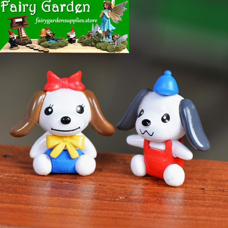 Cartoon Fairy Garden Rabbit Micro Landscape Miniature Garden Fairy Garden Decoration Resin Animals Cheap Fairy Garden Supplies Accessories Diy Pot Bonsai Decorate Big Ears Lovers Rabbit Doll