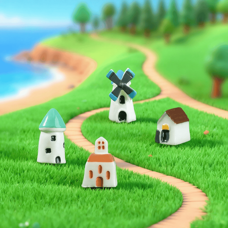 Windmill House Moss Fairy Garden Micro Landscape Miniature Garden Fairy Garden Decoration Fairy Garden Accessories Fleshydecorate Landscaping Original Arts And Crafts House Castle Image Of Fairy Garden Supplies