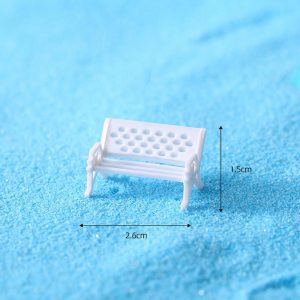 Bonsai White Benches Park Chairs Terrariums Fairy Garden Micro Landscape Miniature Garden Ecology Bottle Fairy Garden Accessories Decorate Material Small Fairy Garden Decoration Picture From Fairy Garden Supplies