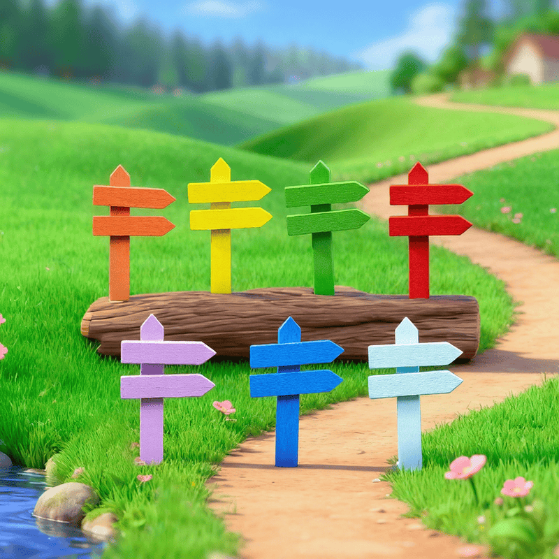 Signpost Mini Fairy Garden Landscape Decoration Pot Road Signs Terrariums Fairy Garden Ornament Wood Fairy Garden Fence Craftwork Diy Miniature Fairy Garden Accessories Image From Fairy Garden Supplies